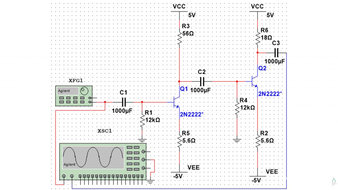 Implementation Of Two-Stage Amplifier Using 2N2222 BJT - Bagus.my.id